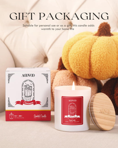 AOOVOO Lavender Scented Candles for Women - Aromatherapy Candle with Crystals Inside, 10oz Soy Candles for Home Scented, Birthday Gifts Mothers Day Candle for Women Mom