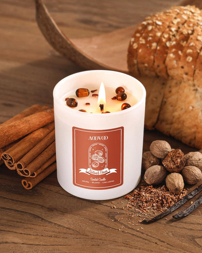 AOOVOO Lavender Scented Candles for Women - Aromatherapy Candle with Crystals Inside, 10oz Soy Candles for Home Scented, Birthday Gifts Mothers Day Candle for Women Mom